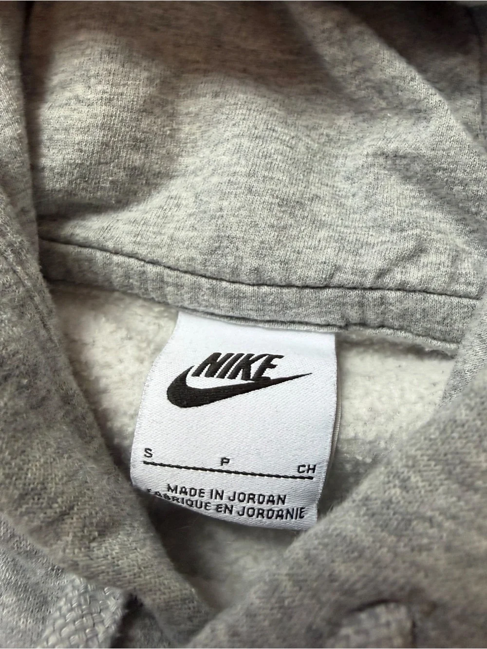 Nike Sportswear Club Fleece Kids Small Gray Pullover Hoodie